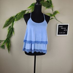 Altar'd State Tiered Laced Trim Tank Top